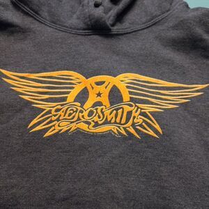 Aerosmith 2018 Gray Hoodie Men/Womens Lg Long sleeve Front Pocket Rock N' Roll